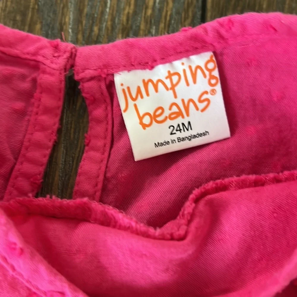 Hot pink Swiss dot long sleeve top - Picture 2 of 2